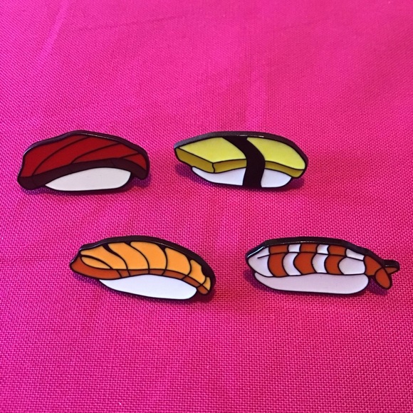 Jewelry - Nigiri Sushi Rolls Enamel Pin Set